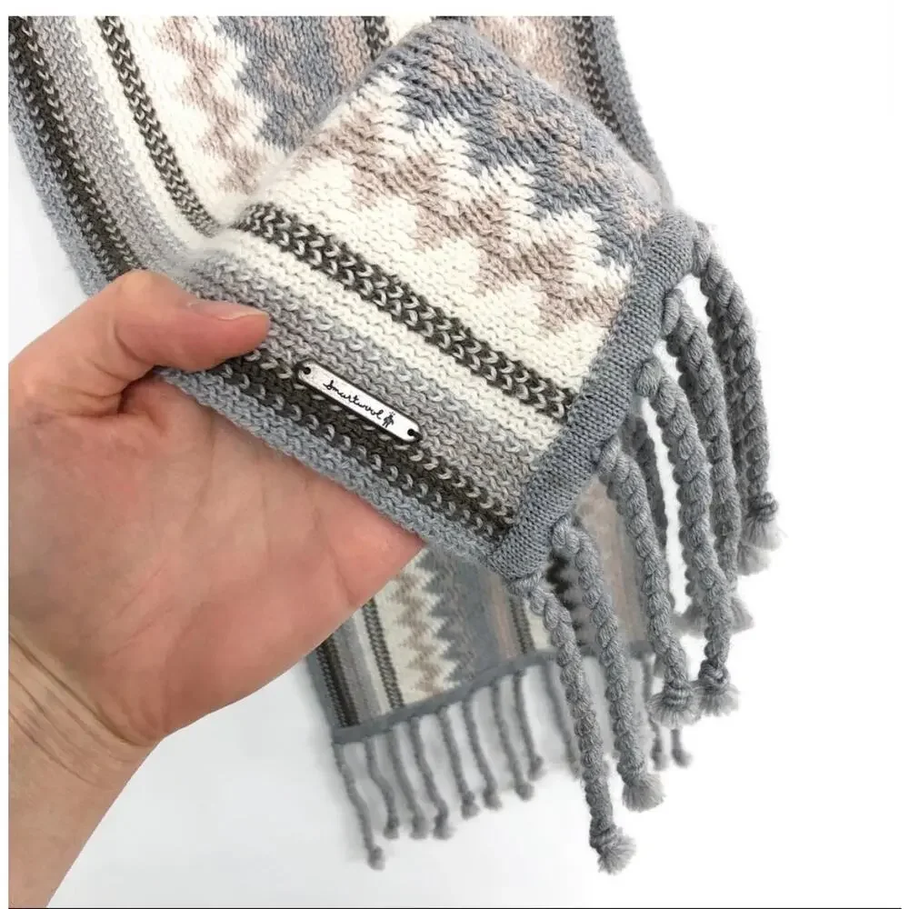 SMARTWOOL Pine Lake Chevron Scarf Grey